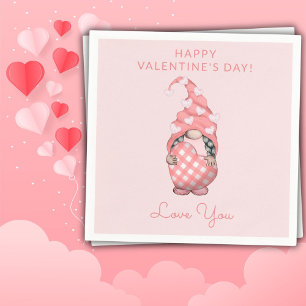 Süße glückliche Valentinstag Partygeschenke Serviette