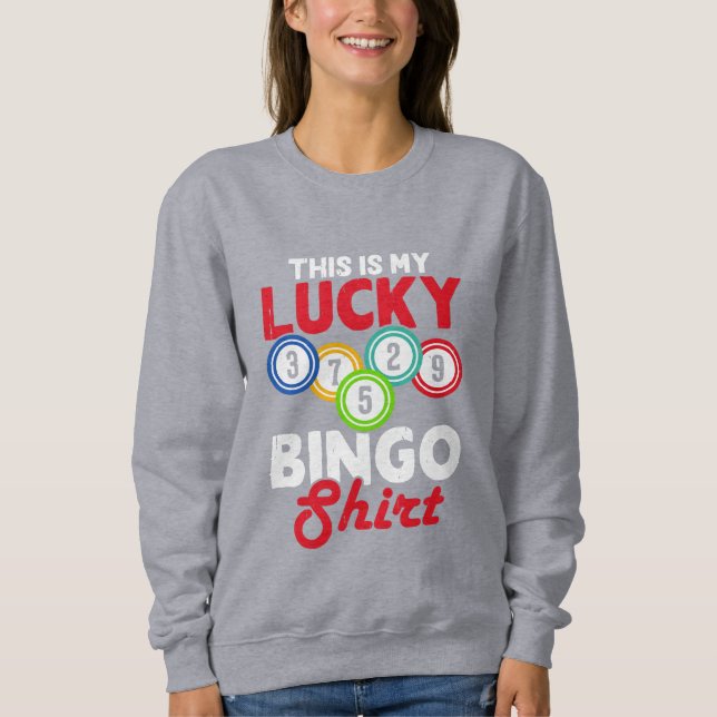 Süße Glücks-Bingo-Wortkunst  Sweatshirt (Vorderseite)