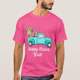 Süße Gnome mit Hasenohren beim Eierhunt mit Lastwa T-Shirt