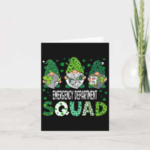 Süße Gnome Notaufnahme-Team Lustig St. Patrick Karte
