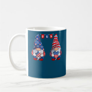 Süße Gnome USA Amerikanische Flagge Patriotisch 4. Kaffeetasse