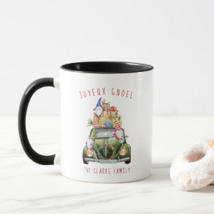 Süße Gnome Vintage-Auto Weihnachts-Tasse Tasse