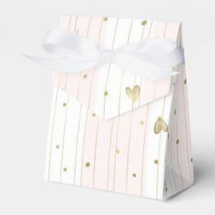 Süße Gold- und rosa Herzen Geschenkschachtel