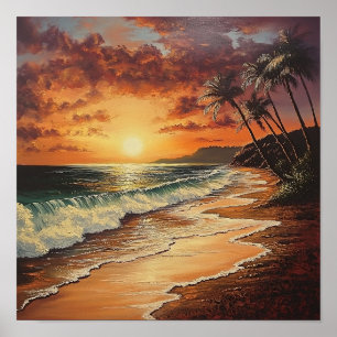 Süße Golden Hour Wandkunst Innendekoration Poster