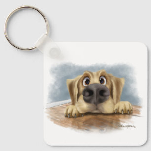 Süße Golden Retriever Cartoon Schlüsselanhänger