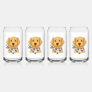 Süße Golden Retriever-Hund-Illustration Can Glass Dosenglas