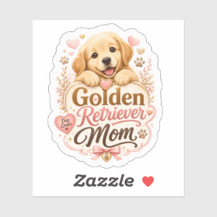 Süße Golden Retriever Mama Hundeliebhaberin Welpen Aufkleber