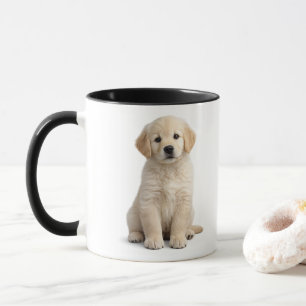 Süße Golden Retriever Welpen Tasse – Realistischer