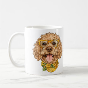 Süße Goldendoodle-Hundesonnenbrille Orangen Kaffeetasse