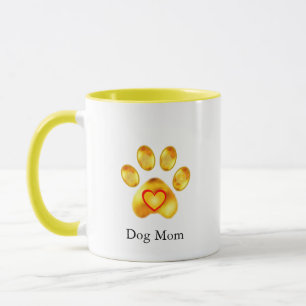 Süße goldene Pfote Hundemama Tasse
