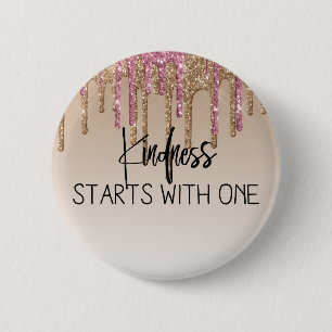 Süße goldene tropfende Glitter-Inspiration Button