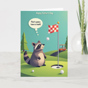 Süße Golfplatzkarte zum Vatertag Karte