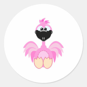 Süße Goofkins Flamingo Runder Aufkleber