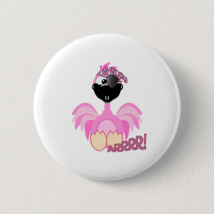 Süße Goofkins-Pirat-Flamingo Button