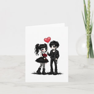 Süße goth Liebe Grußkarte   Dunkle romantische Got Karte