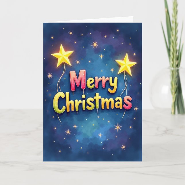 Süße Gradient-Weihnachtskarte Karte (Vorderseite)