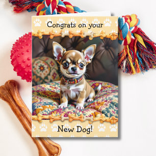 Süße Gratulation zum neuen Chihuahua-Welpen  Hund  Karte