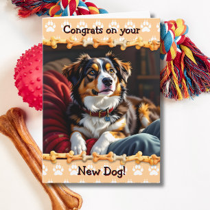 Süße Gratulation zum neuen Hund Karte