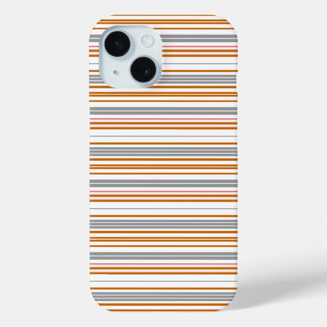 Süße graue braune Streifen Case-Mate iPhone Hülle (Rückseite)