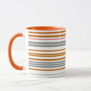 Süße graue braune Streifen Tasse