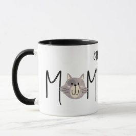 Süße graue Katze, deren Mutter Black Mothers Day g Tasse