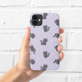 Süße Graue Katze Lila Handy-Hülle Case-Mate iPhone Hülle