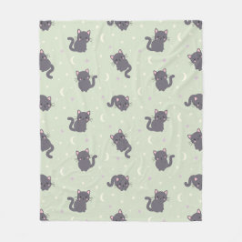 Süße graue Katze Sage Fleece-Decke Fleecedecke
