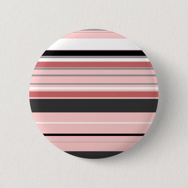 Süße graue rosa Streifen Button (Vorderseite)