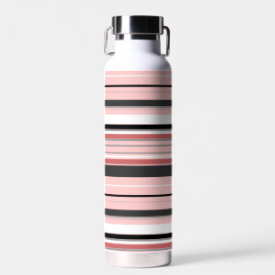 Süße graue rosa Streifen Trinkflasche