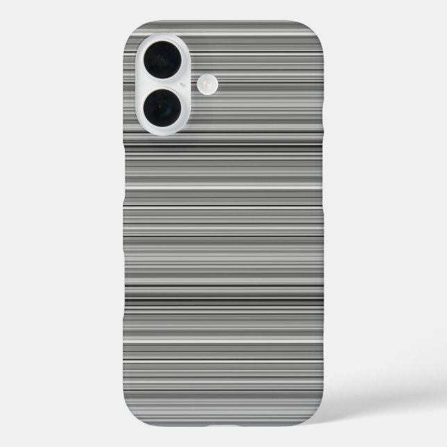 Süße graue Streifen iPhone 16 Hülle (Rückseite)