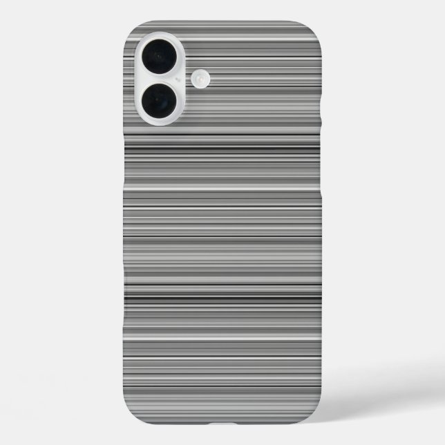 Süße graue Streifen iPhone 16 Plus Hülle (Rückseite)