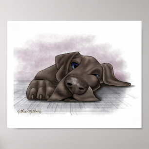 Süße Great Dane Cartoon Poster