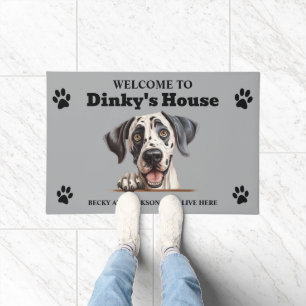 Süße Great Dane-Hund-Foto Fußmatte