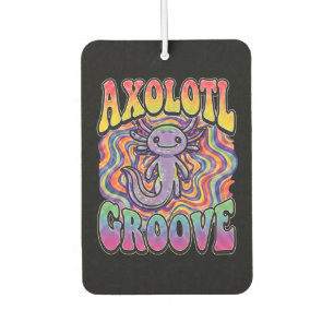 Süße groovy Hippie-Axolotl-Retro-70er-Regenbogen-K Autolufterfrischer