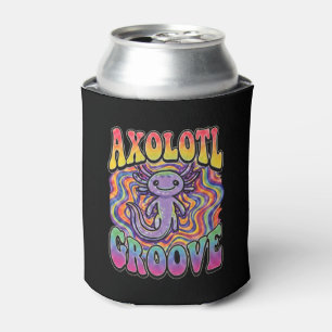 Süße Groovy Hippie Axolotl Retro 70er Regenbogen K Dosenkühler