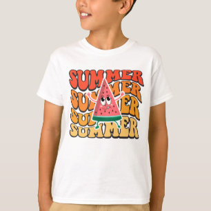 Süße groovy Retro-Sommer-Wassermelonen-Party T-Shirt