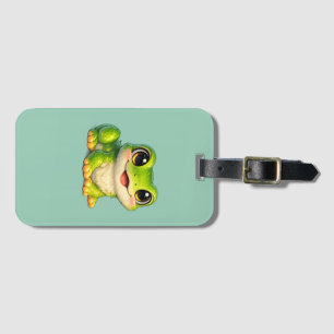 Süße großäugige Frosch Kawaii Tier Design Gepäckanhänger