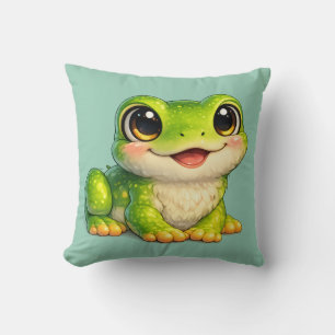 Süße großäugige Frosch Kawaii Tier Design Kissen