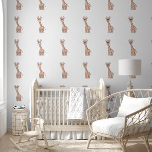 Süße große Giraffen-Baby-Kinderzimmer-Kinder Tapete
