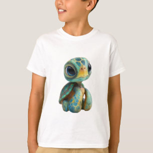 Süße große Schildkröte mit großen Augen Meereslebe T-Shirt