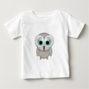 Süße grünäugige Eulenillustration Baby T-shirt