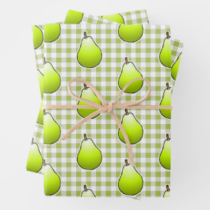 Süße grüne Birne Geschenkpapier Set
