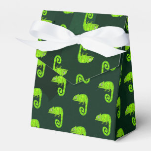 Süße grüne Chamäleon-Illustration tropisches Repti Geschenkschachtel