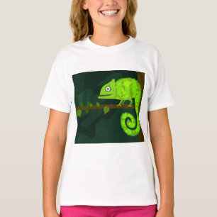 Süße grüne Chamäleon-Illustration tropisches Repti T-Shirt
