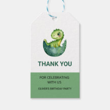 Süße grüne Dinosaurier Aquarell Kindergeburtstagsf