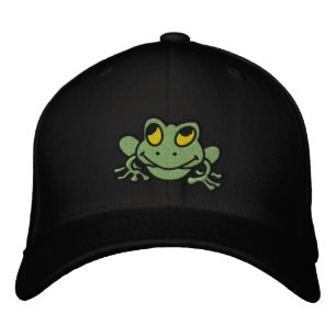 Süße grüne Frosch bestickte Mütze Baseballkappe