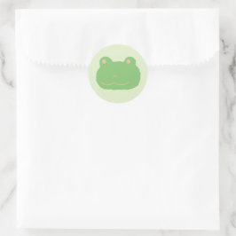 Süße grüne Frosch-Illustration Klassischer runder  Aufkleber