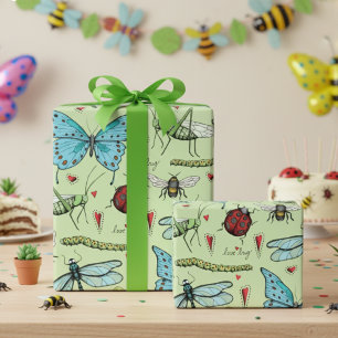 Süße grüne Liebeskäfer-Insekten für Käferliebhaber Geschenkpapier