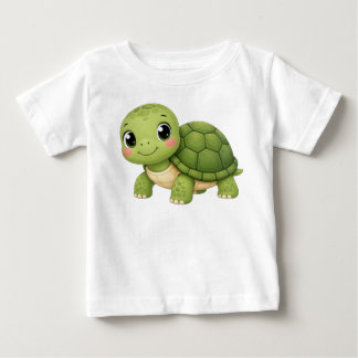 Süße Grüne Meeresschildkröte Grafik Baby T-shirt