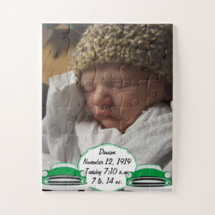 Süße grüne Retro-Auto-Baby- Shower-Geschenke